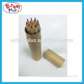 High grade natural wood color pencil packed in wood barrel